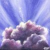 Purple Clouds (5 x 5 inches, chunky canvas) | Original by Ranilyn
