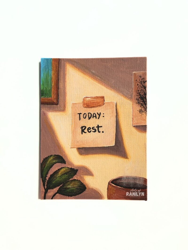 Rest Today (6 x 8 inches, canvas panel) | Original by Ranilyn