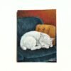 resting white cat original 1 Resting White Cat (6 x 8 inches, canvas panel) | Original by Ranilyn