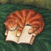 resting orange cat original Resting Orange Cat (6 x 8 inches, canvas panel) | Original by Ranilyn