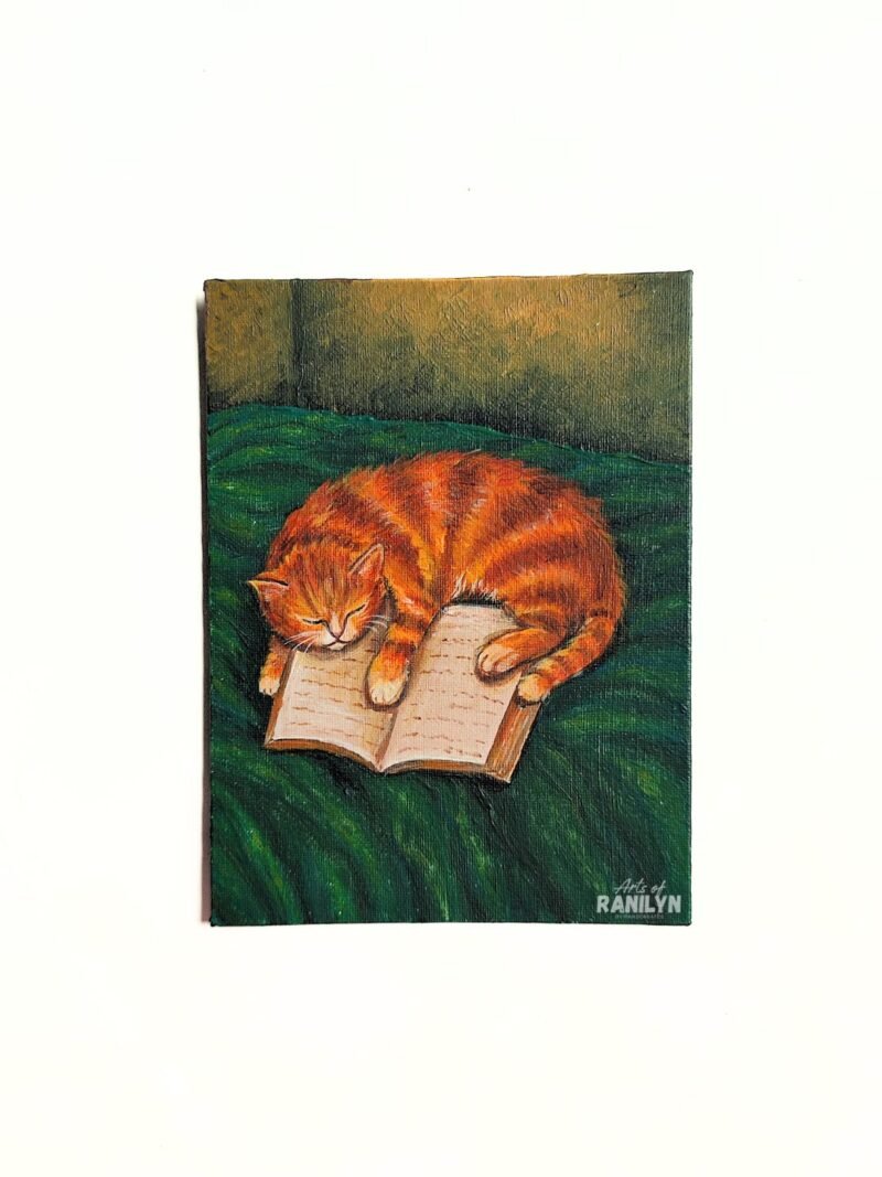 resting orange cat original 1 Resting Orange Cat (6 x 8 inches, canvas panel) | Original by Ranilyn