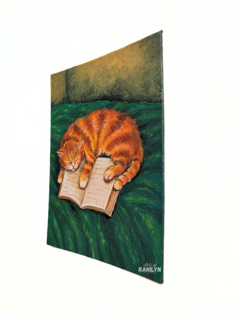 resting orange cat original 2 Resting Orange Cat (6 x 8 inches, canvas panel) | Original by Ranilyn