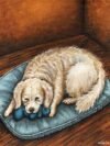 Resting Dog (6 x 8 inches, canvas panel) | Original by Ranilyn