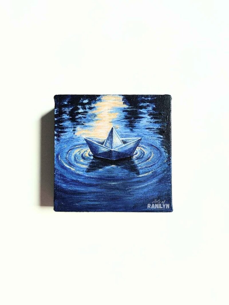 Bangkang Papel (5 x 5 inches, chunky canvas) | Original by Ranilyn