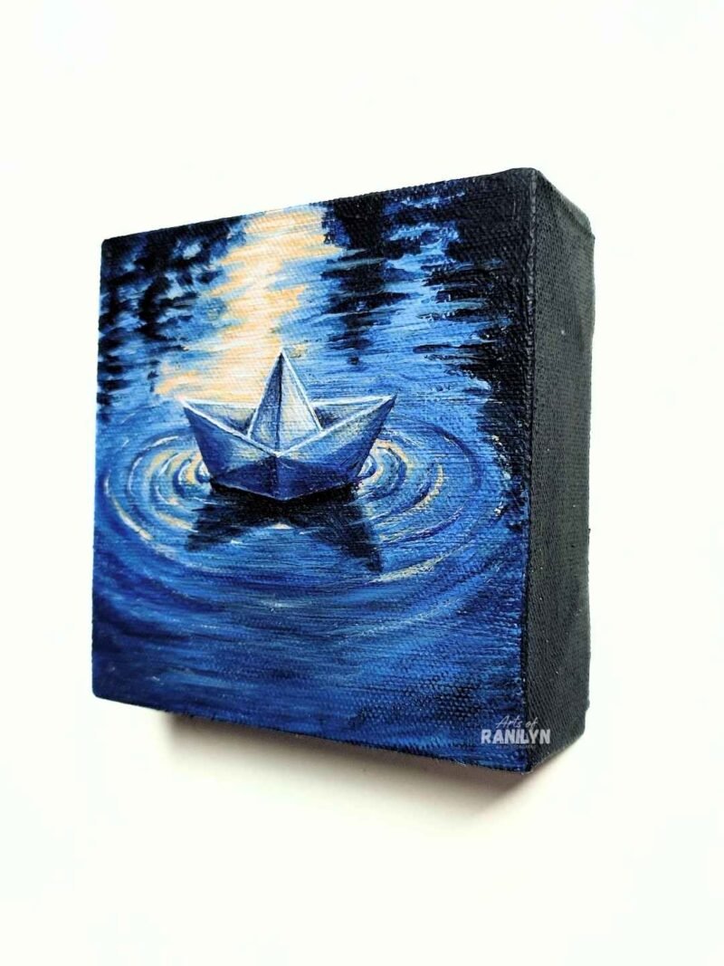 Bangkang Papel (5 x 5 inches, chunky canvas) | Original by Ranilyn