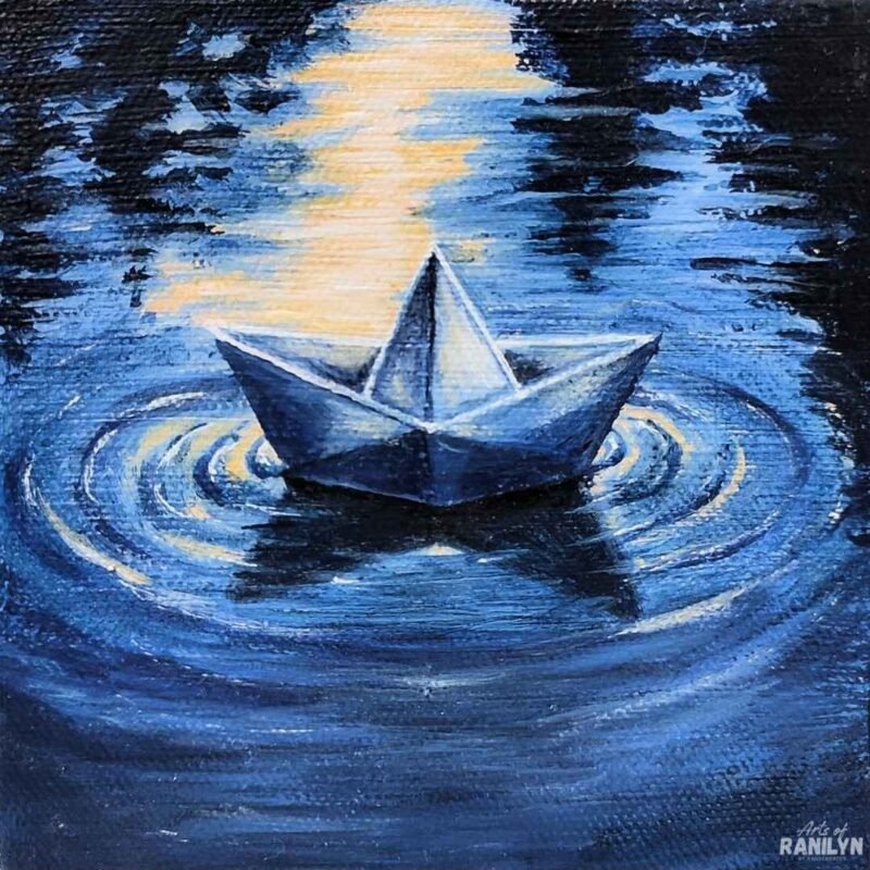 Bangkang Papel (5 x 5 inches, chunky canvas) | Original by Ranilyn