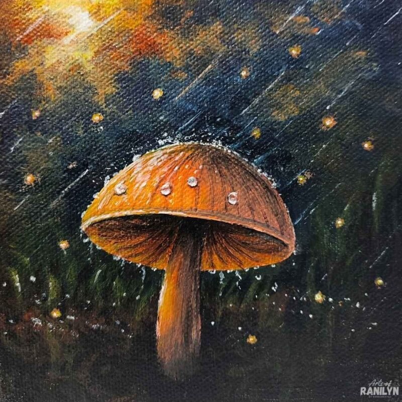 Golden Kabute (5 x 5 inches, chunky canvas) | Original by Ranilyn