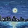 Sa Ilalim ng Buwan I (5 x 5 inches, chunky canvas) | Original by Ranilyn