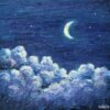 Sa Ilalim ng Buwan II (5 x 5 inches, chunky canvas) | Original by Ranilyn