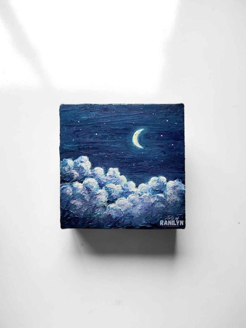 Sa Ilalim ng Buwan II (5 x 5 inches, chunky canvas) | Original by Ranilyn