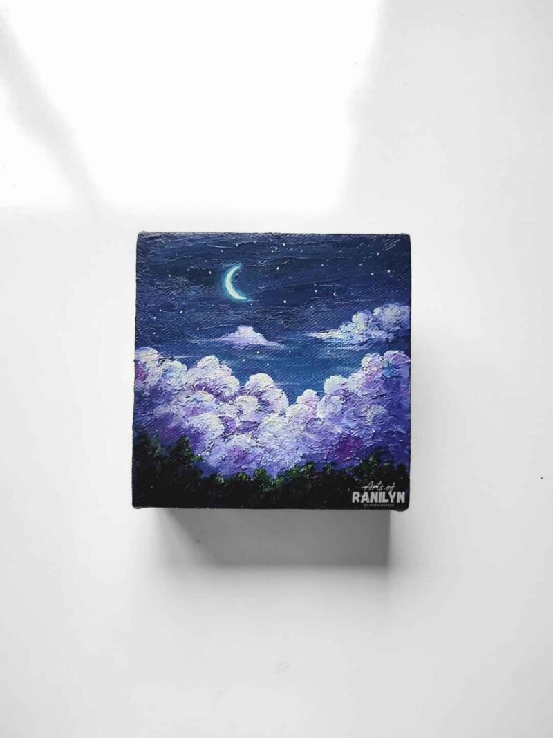 Sa Ilalim ng Buwan III (5 x 5 inches, chunky canvas) | Original by Ranilyn