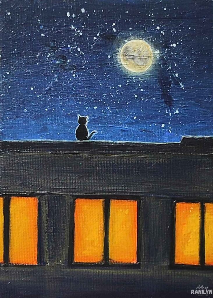 Sa Ilalim ng Buwan IV (5 x 7 inches, canvas panel) | Original by Ranilyn