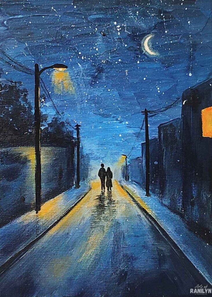 Sa Ilalim ng Buwan V (5 x 7 inches, canvas panel) | Original by Ranilyn